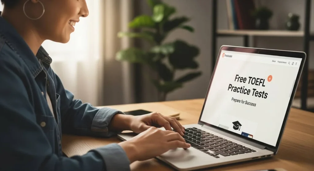 Siswa sedang mengikuti tes di lembaga simulasi TOEFL